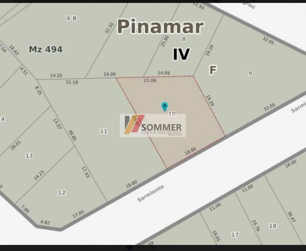 Lote en altura a dos cuadras del mar - Mar de Ostende- PERMUTA PARCIAL
